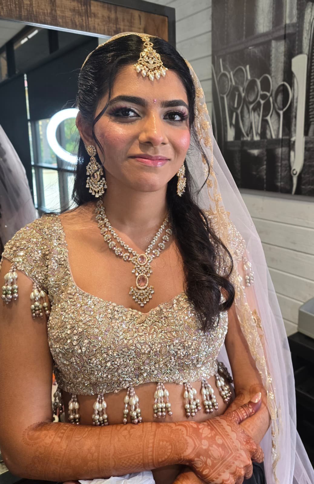 Bridal closeup with veil