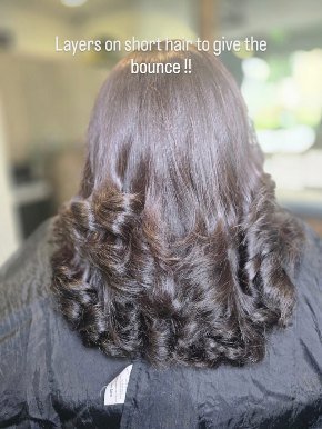 Short layered haircut result