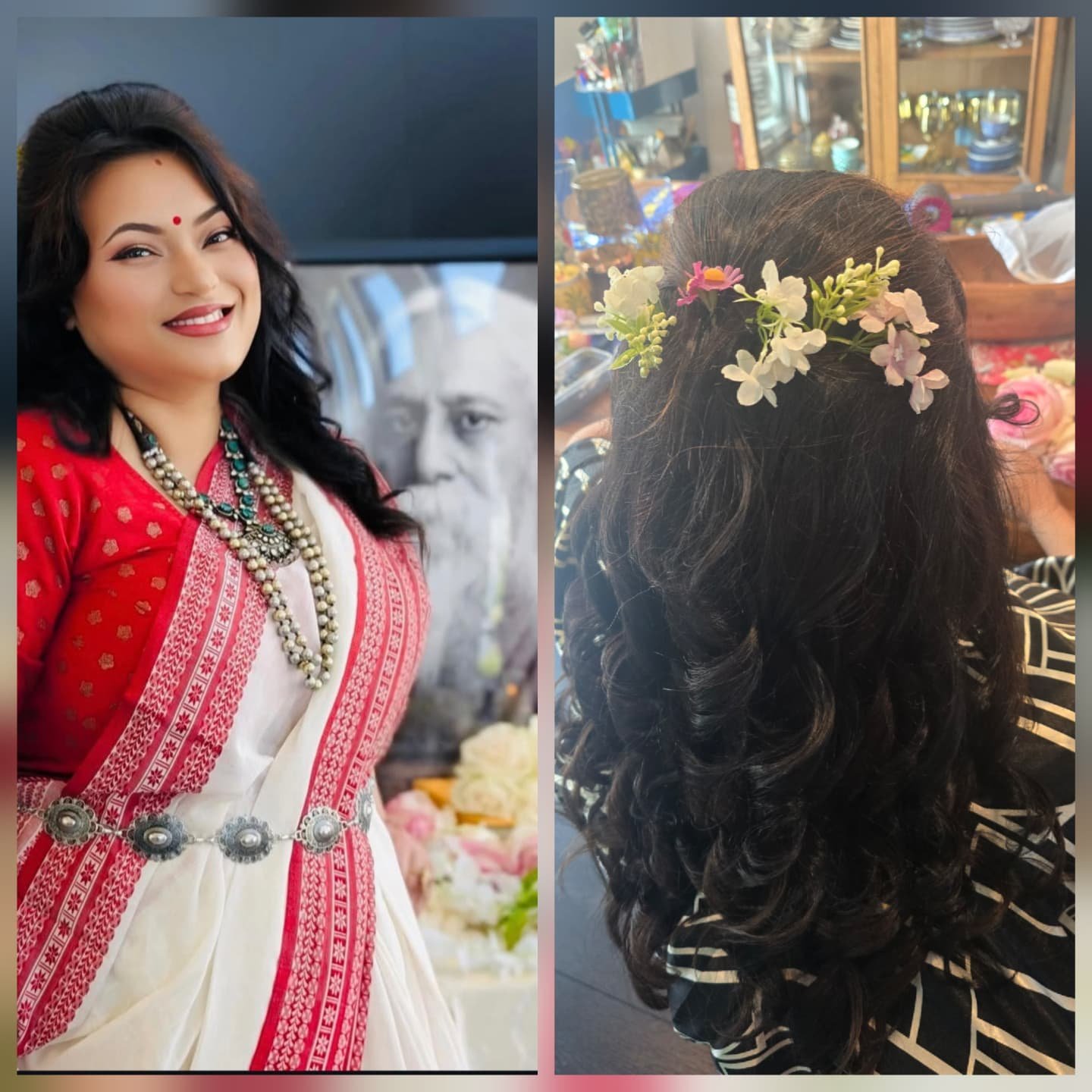 Bridal makeup and hair combo result